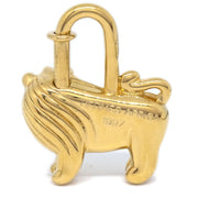 HERMES Lion Padlock Bag Charm Gold Small Good