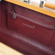 CHANEL Cosmetic Vanity Hand Bag Box Brown Wooden