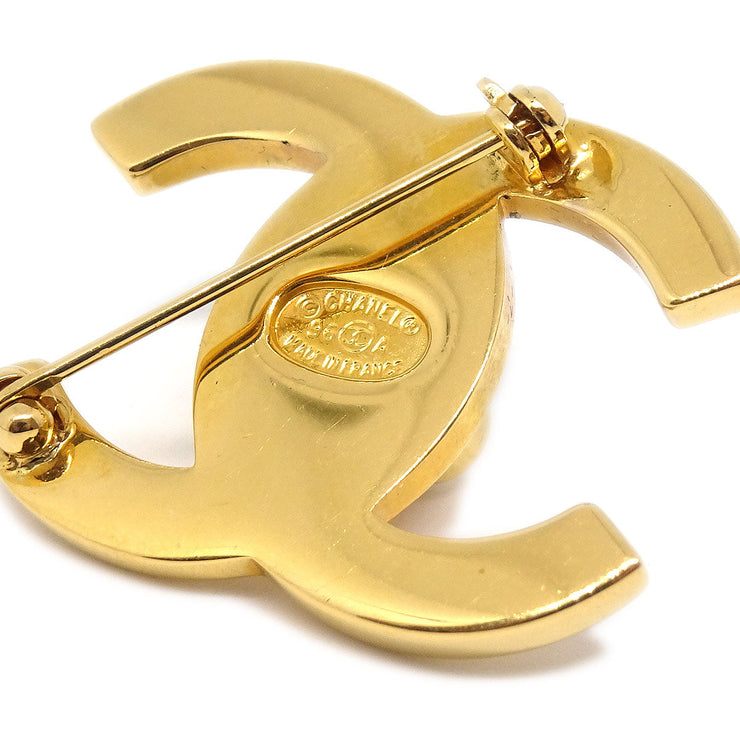 CHANEL Turnlock Brooch Pin Gold 96A