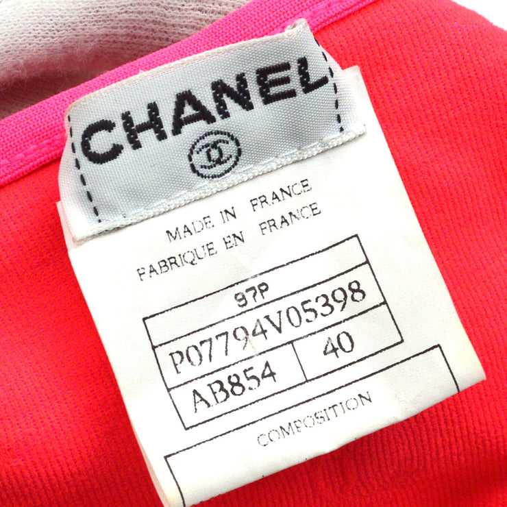 Chanel 1997 CCロゴエンブロイダークロップドTシャツ＃40