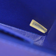 CHANEL 1989-1991 Blue Lambskin Pointed Flap Mini