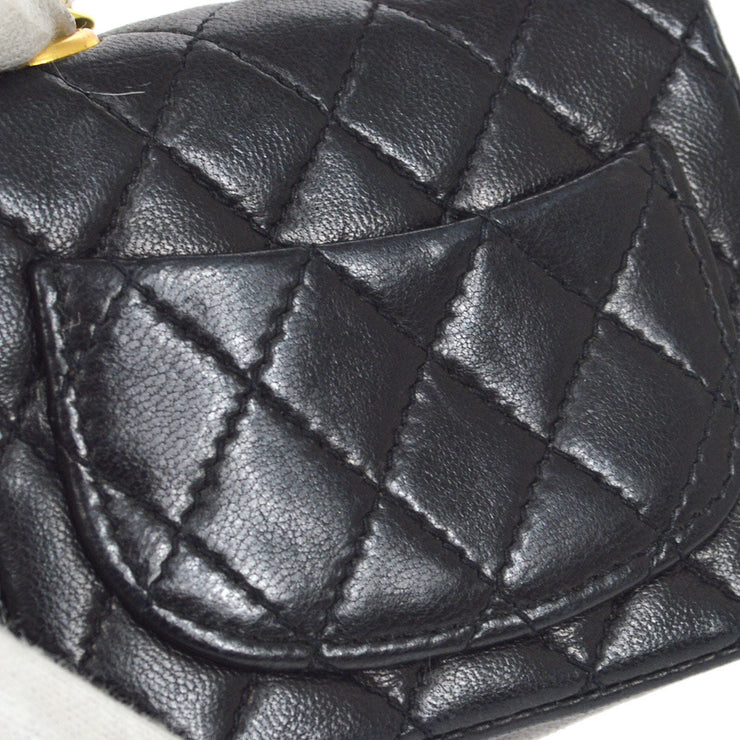 CHANEL 1990s Classic Flap Micro Belt Bag Black Lambskin – AMORE Vintage  Tokyo