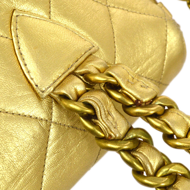CHANEL 1994 Gold Lambskin DUMA Backpack Small