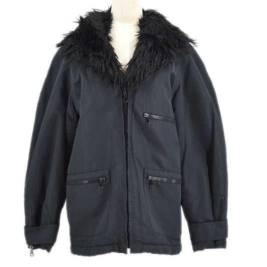 CHANEL O3095 #34 Zip-up Coat Black Fur