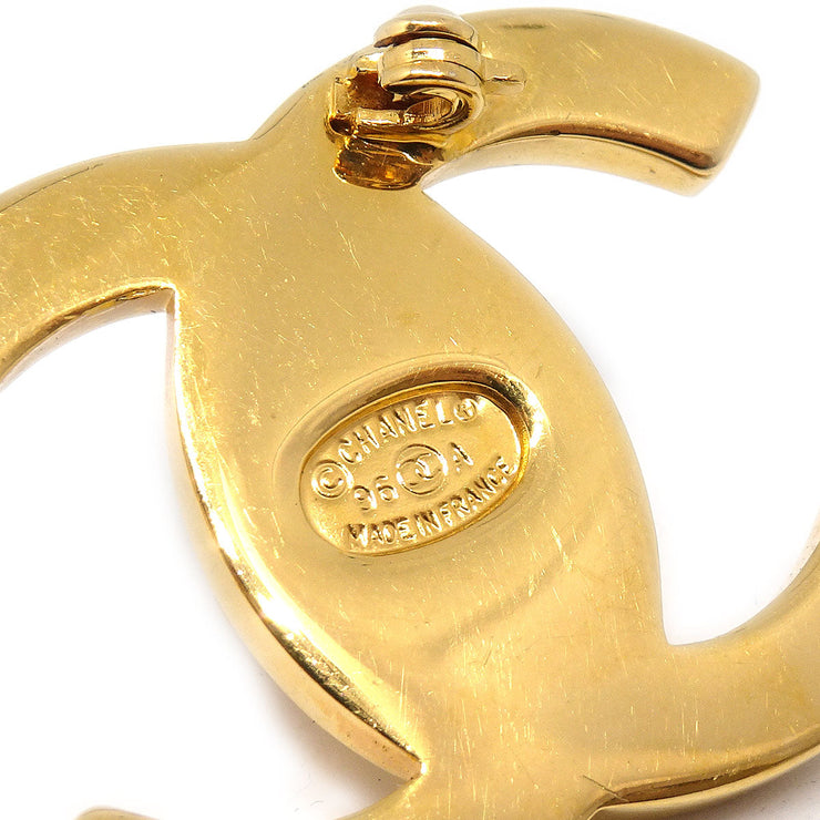CHANEL Turnlock Brooch Gold-Plated 96A