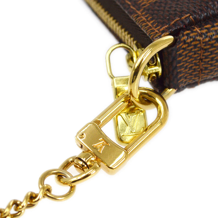 Louis Vuitton Damier Mini Pochette Accessoires T&B N58011 Women's Handbag  Ebene