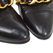 CHANEL Black Lambskin Pumps Shoes #37