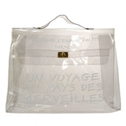 HERMES Vinyl Kelly Beach Hand Bag SOUVENIR DE L'EXPOSITION 1997