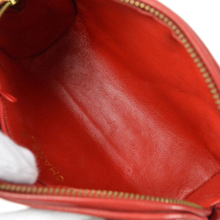 CHANEL 1986-1988 Satin Bijoux-printed oval Shoulder Bag