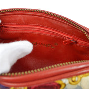 CHANEL 1986-1988 Satin Bijoux-printed oval Shoulder Bag