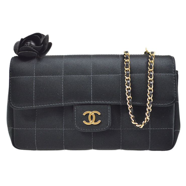 Chanel Camellia Satin Pochette Bag