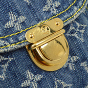 Louis Vuitton 2007相机包肩袋蓝色会标牛仔布M95348