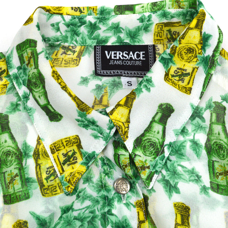 Versace graphic-print long-sleeved shirt #S