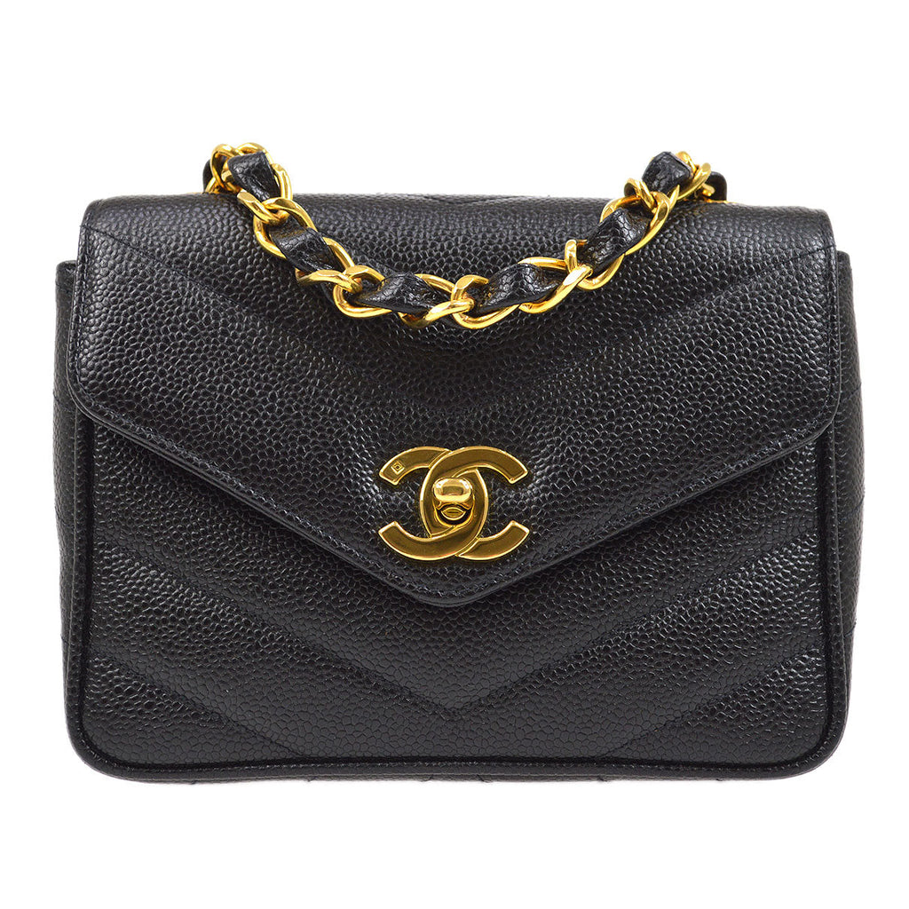 Chanel * 1994-1996 Beige Lambskin Mini Chevron Letter Flap Bag – AMORE  Vintage Tokyo