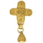 CHANEL 1994 CC Cross Bell Brooch