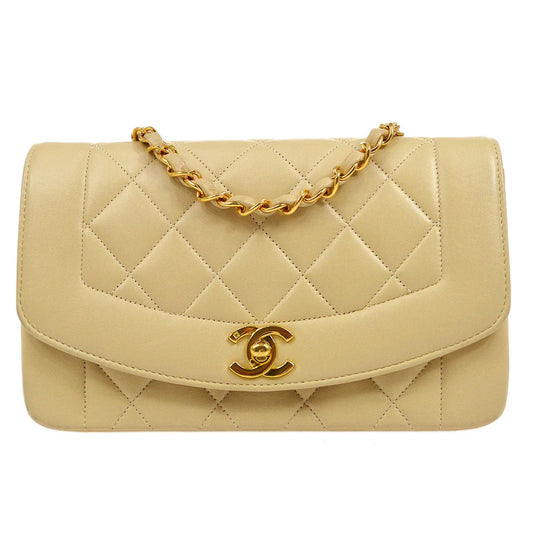 Chanel *1994-1996 Beige Lambskin Diana Small