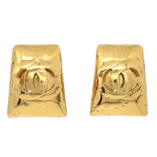 CHANEL 1997 Earrings Clip-On Gold 97P