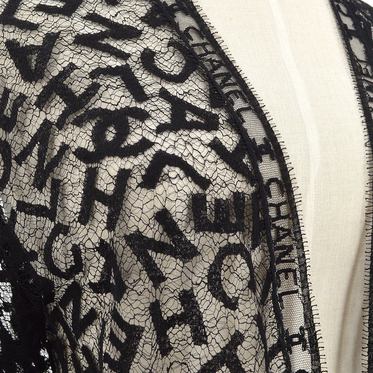 Chanel 1998 Logo-lettering Lace Cardigan＃38