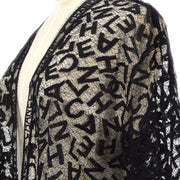 Chanel 1998 Fall logo-lettering lace cardigan #38