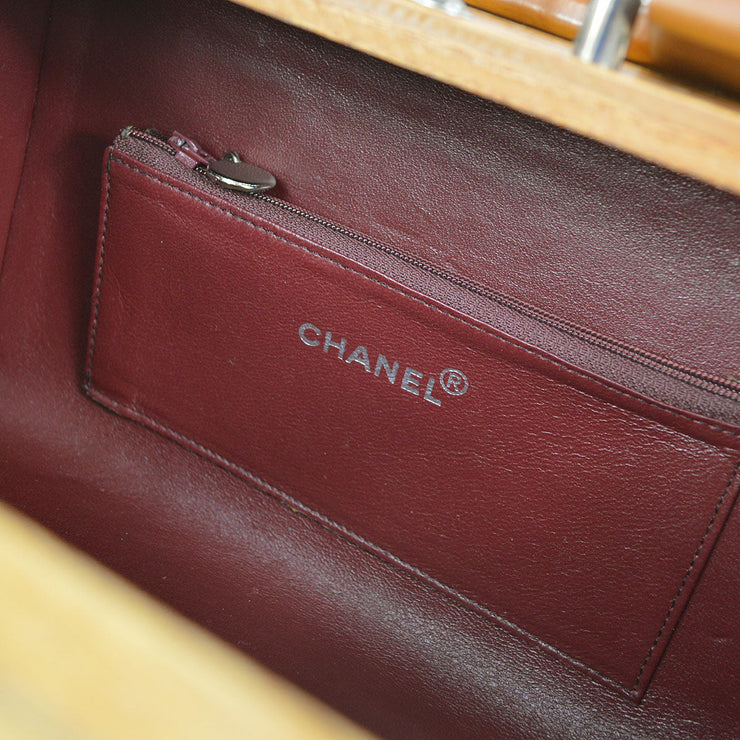 CHANEL 1996 Brown Wooden Vanity Handbag Box