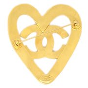 ★Chanel Heart Brouch Pin Gold 95p
