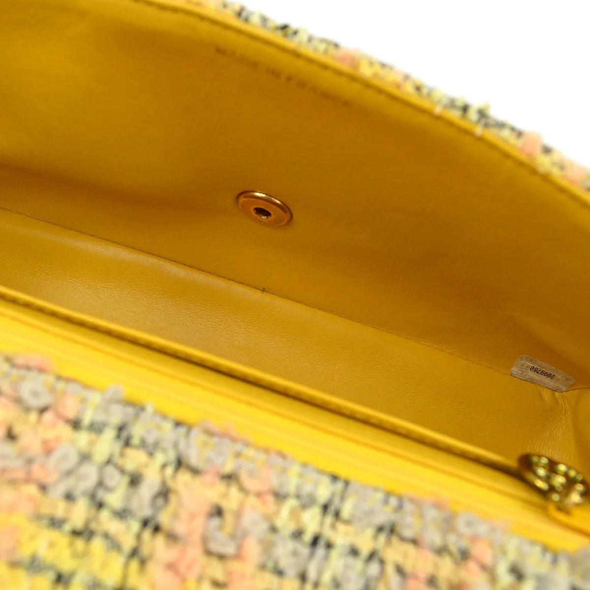 CHANEL 1994 Yellow Tweed Handbag Set
