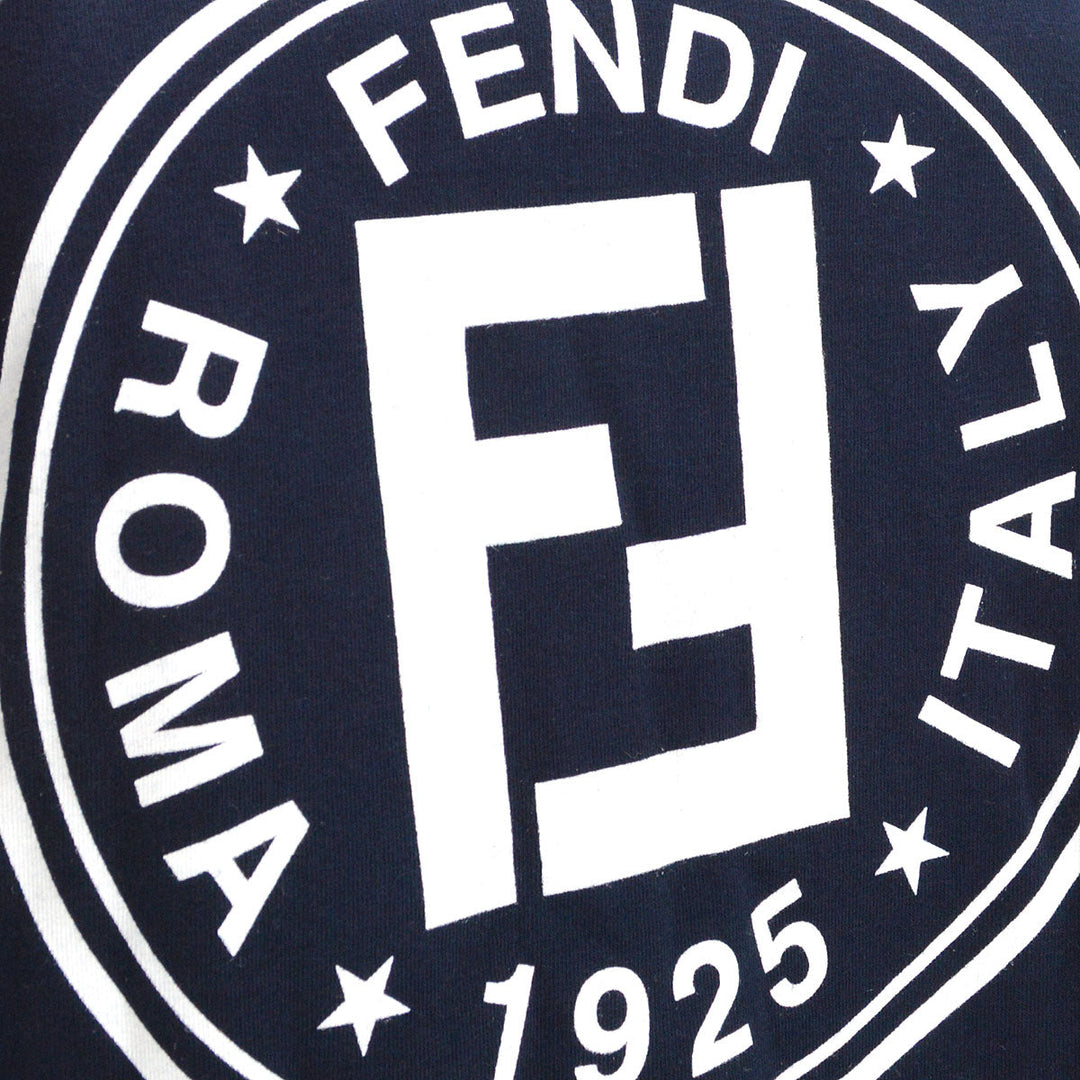 Fendi Cotton Poplin Shirt W/ Logo Silk Collar In Noir