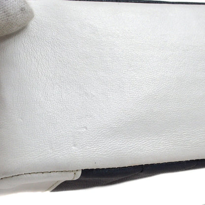 Chanel 1991-1994 Navy White Lambskin Vertical Border Flap Small