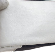 Chanel 1991-1994 Navy White Lambskin Vertical Border Flap Small
