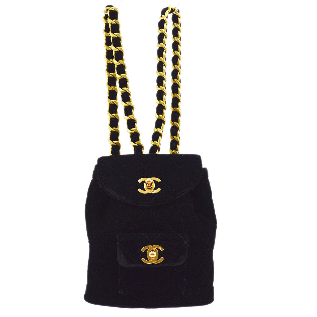 Chanel 1994 Vintage Black Mini Duma Backpack Bag 24k GHW – Boutique Patina