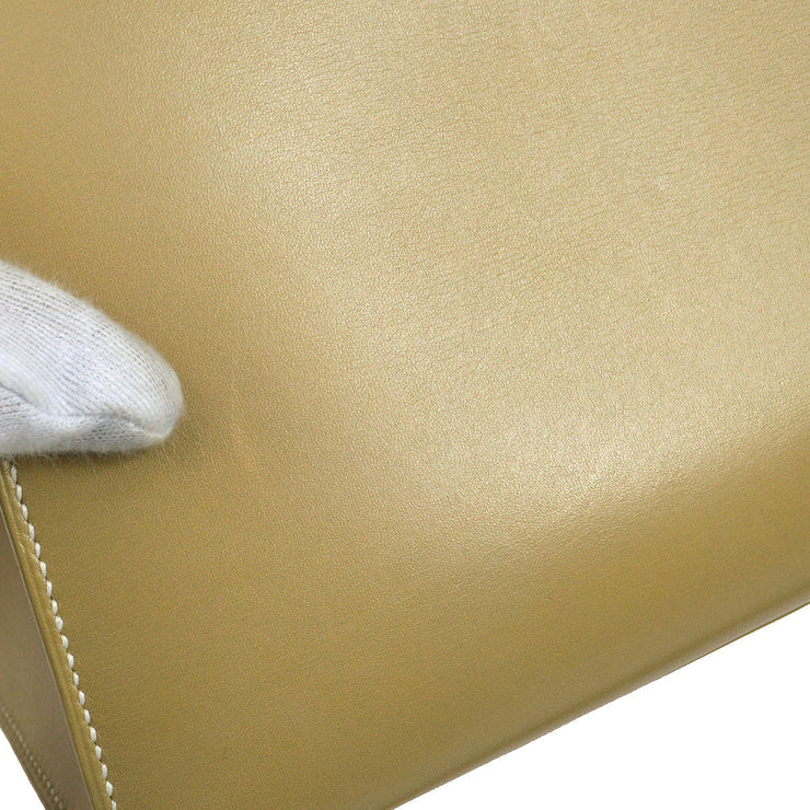 HERMES Kelly Bag 32, beige colored calf leather , fixtur…