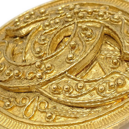 CHANEL 1994 CC Filigree Round Brooch