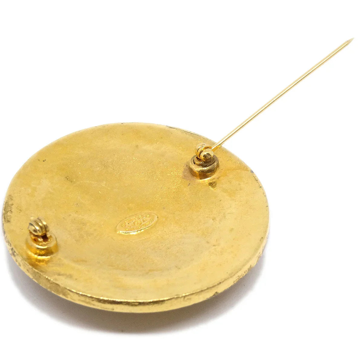 CHANEL 1994 CC Filigree Round Brooch