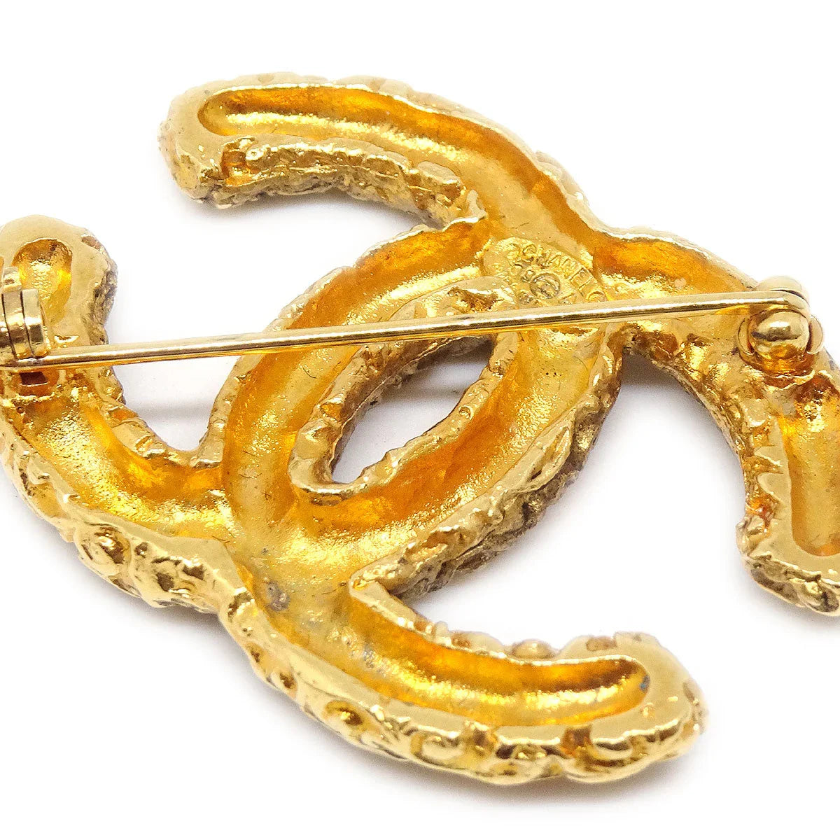 ★Chanel 1993 CC Brouch Pin Gold Small
