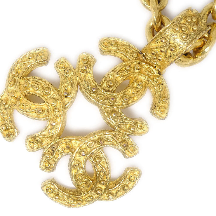 CHANEL 1994 Triple CC Gold Chain Pendant Necklace