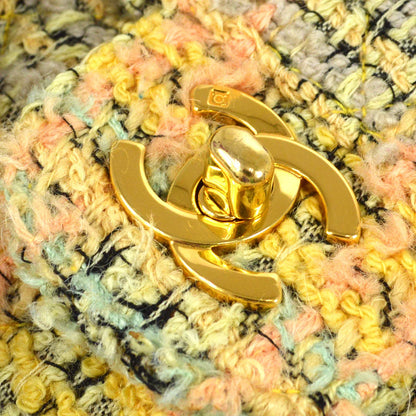 ★香奈儿 * 1991-1994顶部手柄袋套黄色花呢