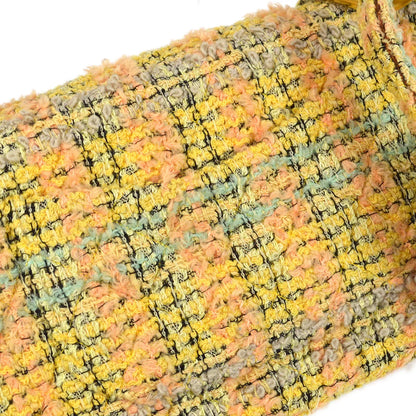 ★香奈儿 * 1991-1994顶部手柄袋套黄色花呢