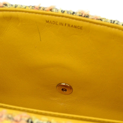 ★香奈儿 * 1991-1994顶部手柄袋套黄色花呢