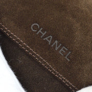 CHANEL 1997-1999 Brown Suede Logo Shoulder Bag