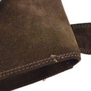 CHANEL 1997-1999 Brown Suede Logo Shoulder Bag