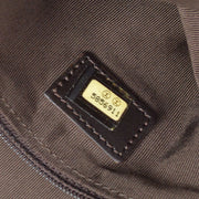 CHANEL 1997-1999 Brown Suede Logo Shoulder Bag