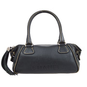 CHANEL 2003-2004 Black Caviar Tassel Handbag