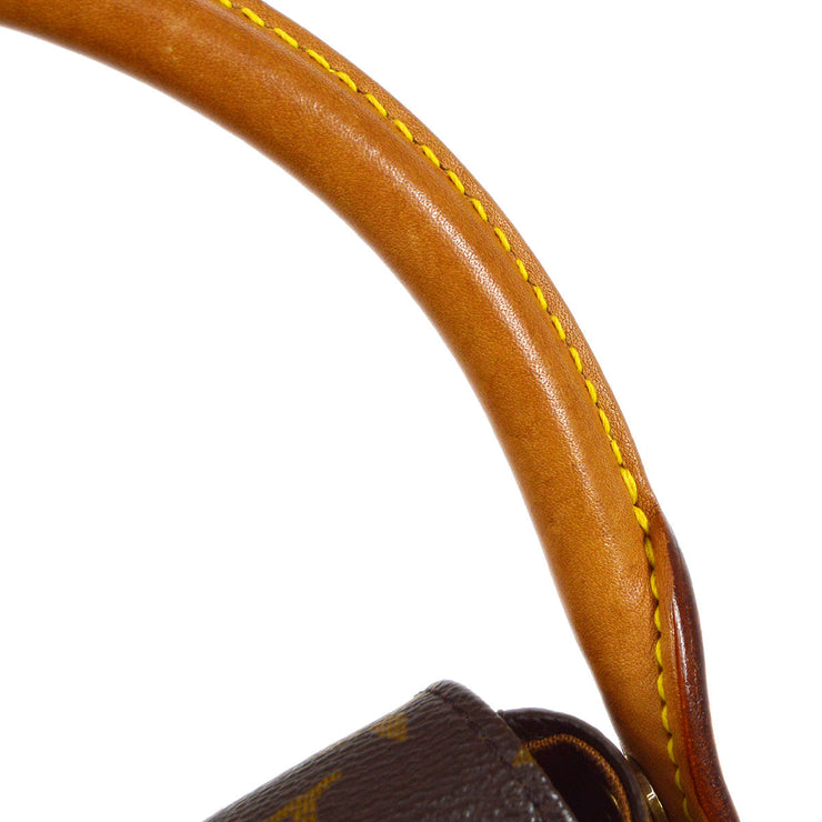 Brown Louis Vuitton Monogram Looping Mini Baguette