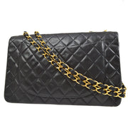 CHANEL 1991-1994 Black Lambskin Classic Flap Maxi