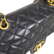 CHANEL 1991-1994 Black Lambskin Classic Flap Maxi