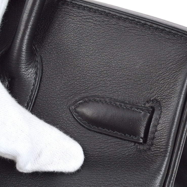 Hermes 2009 Birkin 30 Black Veau Swift
