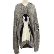 CHANEL 2007 penguin knitted drawstring hoodie
