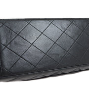 CHANEL 1994-1996 Black Lambskin Classic Flap Maxi