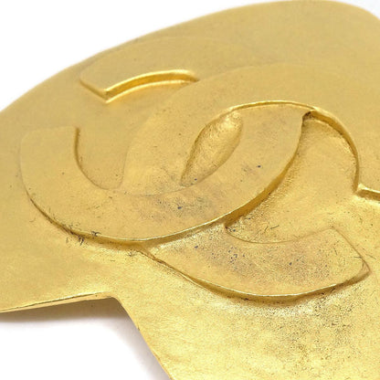 CHANEL Heart Brooch Pin Corsage Gold 95P