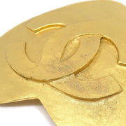 CHANEL Heart Brooch Pin Corsage Gold 95P